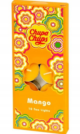 PODGRZEWACZE TEA LIGHTS ZAPACHOWE CHUPA CHUPS ZESTAW 10 SZTUK MANGO