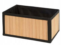 KOSZYK BAMBUSOWY pudełko do przechowywania organizer 29x23x14cm CZARNY BRĄZ