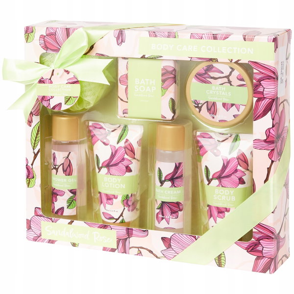 Zestaw podarunkowy Sandalwood Rose Magnolia kosmetyki S P A Mydło Myjka żel