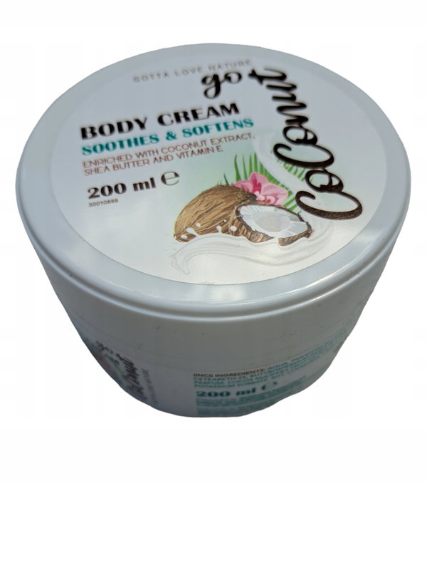 KREM DO CIAŁA KOKOSOWY NAWILŻAJĄCY NATURALNY WITAMINA E 200 ML