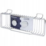 PÓŁKA ŁAZIENKOWA NA PRZYSSAWKI POD PRYSZNIC PROSTOKĄT METALOWA 34 x 11,5 CM