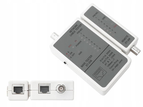 Tester kabli internetowych skrętka komputer monitoring REBEL NAR0040 ST-248