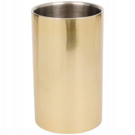 CHŁODZIARKA DO WINA STOŁOWA EKSKLUZYWNA STAL NIERDZEWNA 12 x 20 CM ZŁOTA