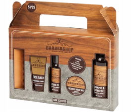 Zestaw do pielęgnacji brody dla mężczyzny barbershop prezent 5 elementów YP