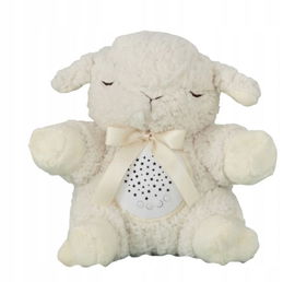 Lampka projektor gwiazd pluszowa owieczka z pozytywką maskotka 25 x 26 cm