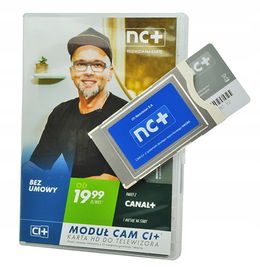Moduł CI+ CAM Canal+ Telewizja na Kartę TNK HD NC+ 1 msc TV Bez Opłat Umowy