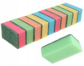 Gąbki do mycia naczyń zmywak kuchenny ostry wielorazowe multy 10 szt