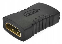 Adapter HDMI-HDMI FF do łączenia kabli HDMI żeński wzmocnionyn czarny
