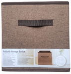 Składany kosz do przechowywania Home Accents organizer 30x30x30 cm Brązowy