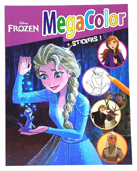 KOLOROWANKA DISNEY MEGA COLOR FROZEN Z NAKLEJKAMI KRAINA LODU DLA DZIECI