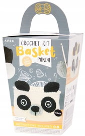ZESTAW DO SZYDEŁKOWANIA WŁÓCZKI SZYDEŁKO IGŁA 16 cm KOSZYK PANDA AVEC