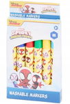 Flamastry Mazaki Markery Pisaki Zmywalne Spidey Pisanie Rysowanie 6 szt