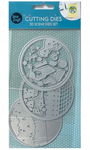 Wykrojnik szablon 3D Scenka skuter do wycinania embossing avec 3 sztuki