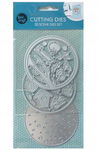 Wykrojnik szablon 3D Scenka ptaki drzewo domki do wycinania embossing 3 szt