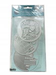 Wykrojnik szablon 3D Scenka miasto ulica do wycinania embossing 3 sztuki