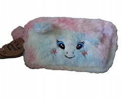 Piórnik szkolny kosmetyczka saszetka włochata na przybory kosmetyki Unicorn