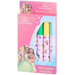 Flamastry Mazaki Markery Pisaki Zmywalne Disney Princess Rysowanie 6 szt