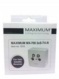 Gniazdo Antenowe MX-7002xS-TV-R MAXIMUM BIAŁE NATYNKOWE SATELITARNE