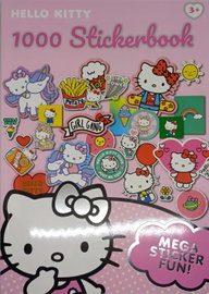 Książka z naklejkami zeszyt HELLO KITTY 1000 sztuk Mocnych naklejek A4
