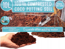 Ziemia kokosowa doniczkowa super podłoże do upraw Ekologiczne 100 % Natural