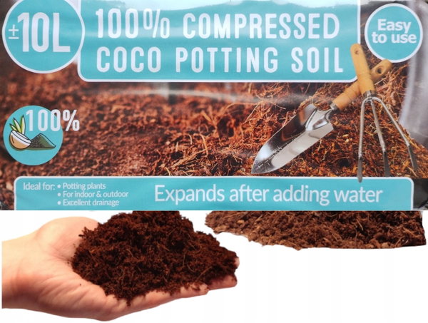 Ziemia kokosowa doniczkowa super podłoże do upraw Ekologiczne 100 % Natural