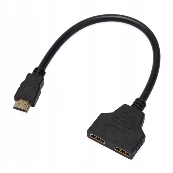Rozdzielacz Rozgałęźnik Splitter HDMI 1x2 FULL HD 31 CM CANAL+ WIFIBOX NC+