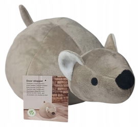 Stoper do drzwi klin odbojnik wolnostojący maskotka kula Szara MYSZ 1kg