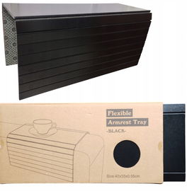 PODŁOKIETNIK NA SOFĘ KANAPĘ PODKŁADKA PODSTAWKA NA STÓŁ ELASTYCZNA CZARNA