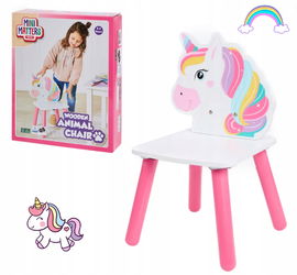 DREWNIANE SKŁADANE KRZESŁO KRZESEŁKO JEDNOROŻEC MINI MATTERS FSC 2-5 LAT