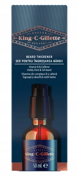 King C Gillette Serum Olejek Zagęszczacz do brody z wit. B i kofeiną 50ml