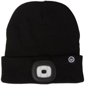 Czapka zimowa czarna latarka led na czole rozmiar uniwersalny Werckmann