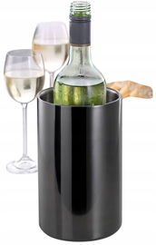 CHŁODZIARKA DO WINA STOŁOWA EKSKLUZYWNA STAL NIERDZEWNA 12 x 20 CM CZARNA