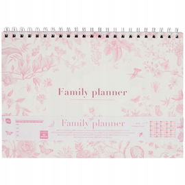 PLANER RODZINNY TYGODNIOWY POZIOMY KALENDARZ CODZIENNY SPIRALNY 52 TYG LIŚĆ