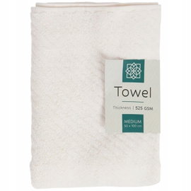 Ręcznik kąpielowy 100 % BAWEŁNA FROTTE 525 GSM MIĘKKI 50 x 100 cm BIAŁY