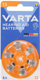 Baterie do aparatu słuchowego Varta Typ 13 PR48 1,45V 6 SZTUK ORGANIZER