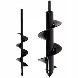 Otwornice do ziemi zestaw wierteł 2 szt stalowe Ø 4 x 22 cm i Ø 8 x 25 cm