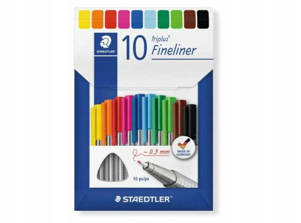 Cienkopis Zakreślacz Pastelowe Trójkątne Niewysychający Staedtler 10 sztuk