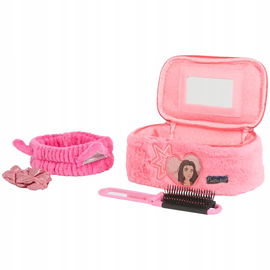 Kosmetyczka pluszowa Selfie Girls z lusterkiem z 4 akcesoriami na prezent 0
