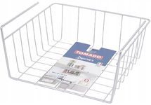 Kosz podwieszany Extra półka organizer 30x14x26 cm Metalowy SZARY 1 szt