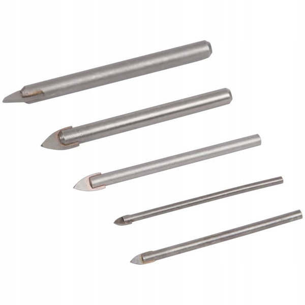 Zestaw wierteł do szkła i płytek ceramiki Werckmann 3 4 6 8 10 mm 5 sztuk
