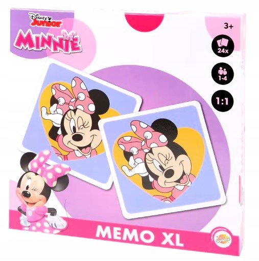 Gra logiczna KARCIANA DLA DZIECI MEMO XL DISNEY JUNIOR MINNIE 24 KARTY