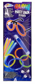 Świecące w ciemnościach Pałeczki Kółka Okulary na każdą imprezę GLOW 23 szt