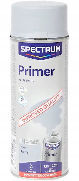 Szybkoschący podkład akrylowy uniwersalny w sprayu szary mat primer 400ml