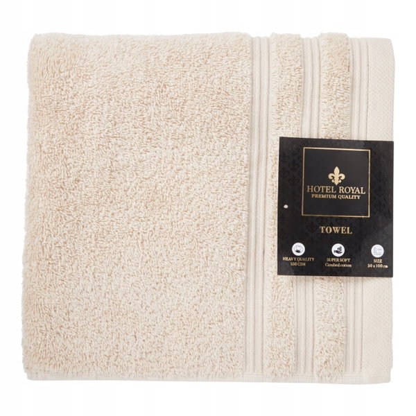 Ręcznik kąpielowy Hotel Royal 70x140cm 550 GSM 100% bawełna Frotte Beżowy