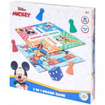 Gra planszowa Disney Mickey 4 graczy super zabawa dla dzieci 2 plansze