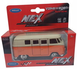 VOLKSWAGEN HIPIS BUS T1 1963 KOLEKCJONERSKI MODEL SAMOCHODU WELLY 1:34