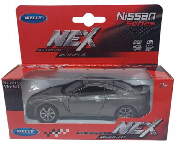 Nissan Gt-R Metalowy Kolekcjonerski Model Samochodu resorak welly 1;34