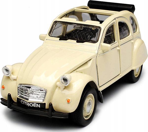 CITROEN 2Cv KOLEKCJONERSKI METALOWY MODEL SAMOCHÓD RESORAK WELLY 1.34 SZARY