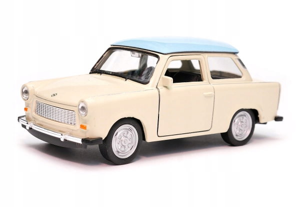 Trabant 601 kolekcjonerski model samochodu metalowy resorak welly 1;34 krem