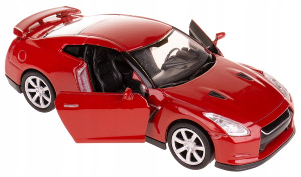 NISSAN GT-R KOLEKCJONERSKI MODEL SAMOCHODU METALOWY RESORAK WELLY 1;34 B